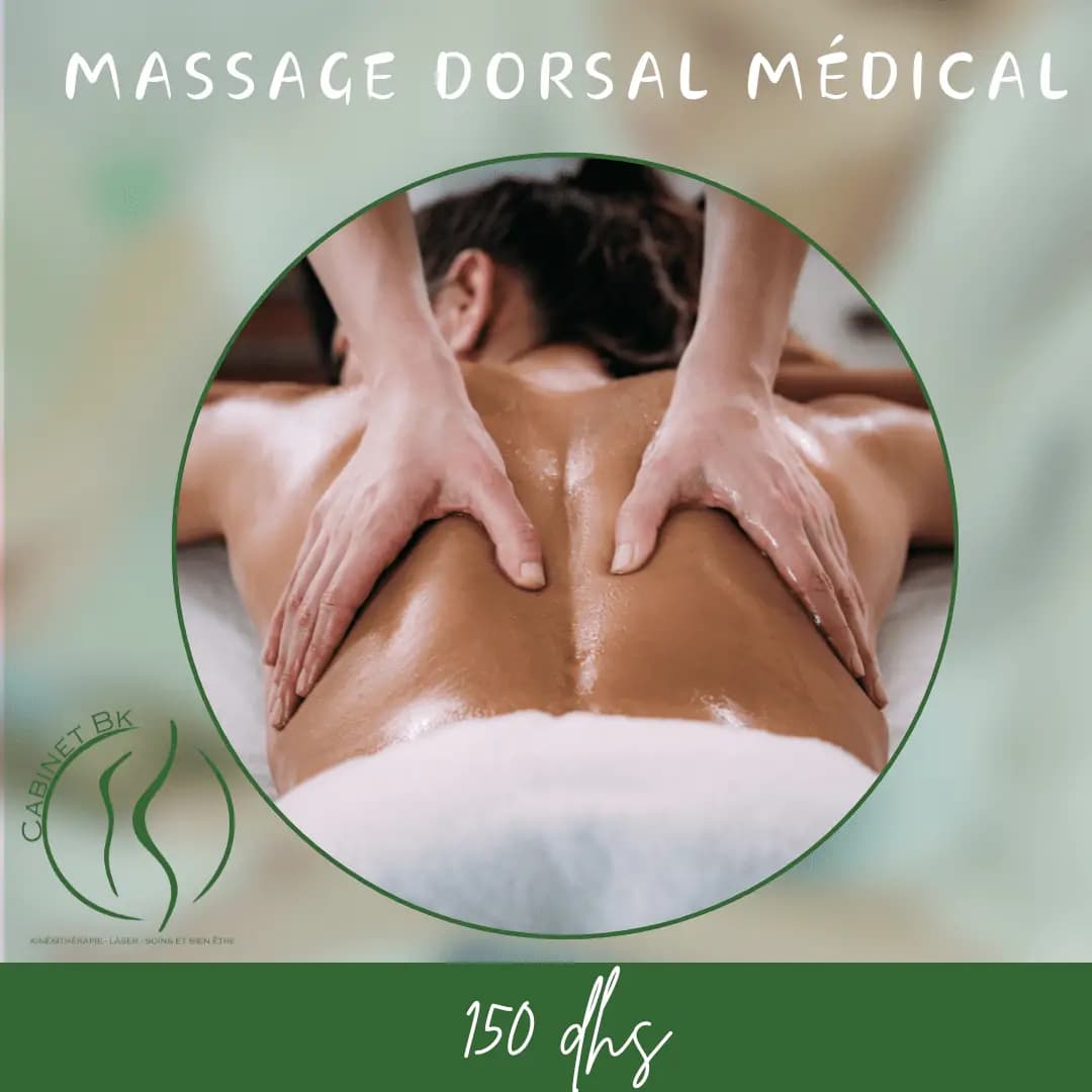 Massage dorsal médical à Rabat pour soulager les douleurs dorsales et améliorer la mobilité – Cabinet BK