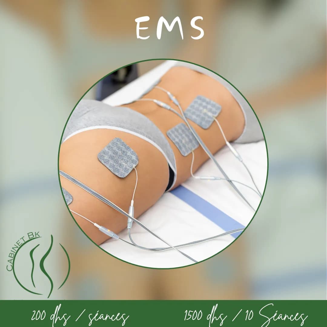 EMS électrostimulation à Rabat – Raffermissement musculaire et amincissement au Cabinet BK
